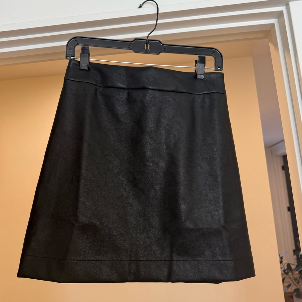 J Crew Faux leather mini skirt